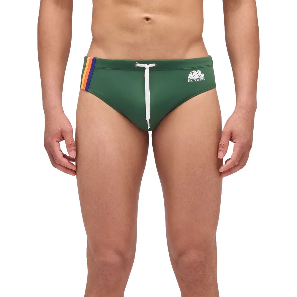 

Плавки Sundek с трехцветной отделкой, зеленый