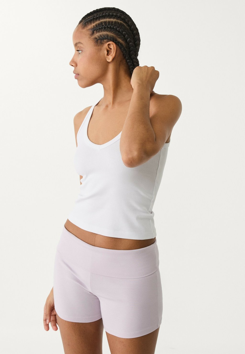 

Топ RACERBACK V-NECK Stradivarius, белый