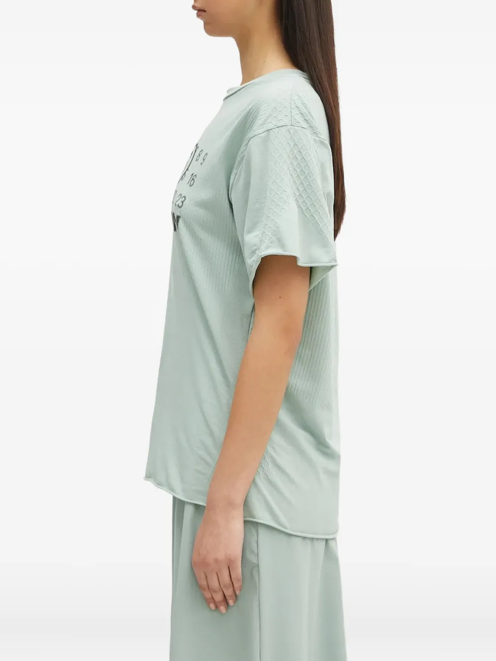 Футболка с текстурированным принтом X Salomon, бесшовная MM6 Maison Margiela, зеленый — фото 3