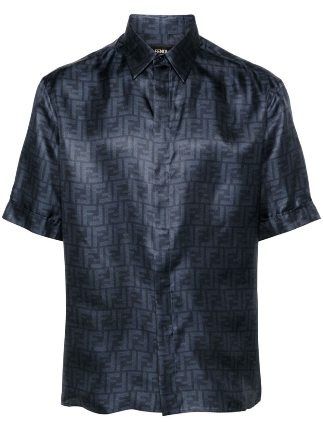 

FENDI шелковая рубашка FF, синий