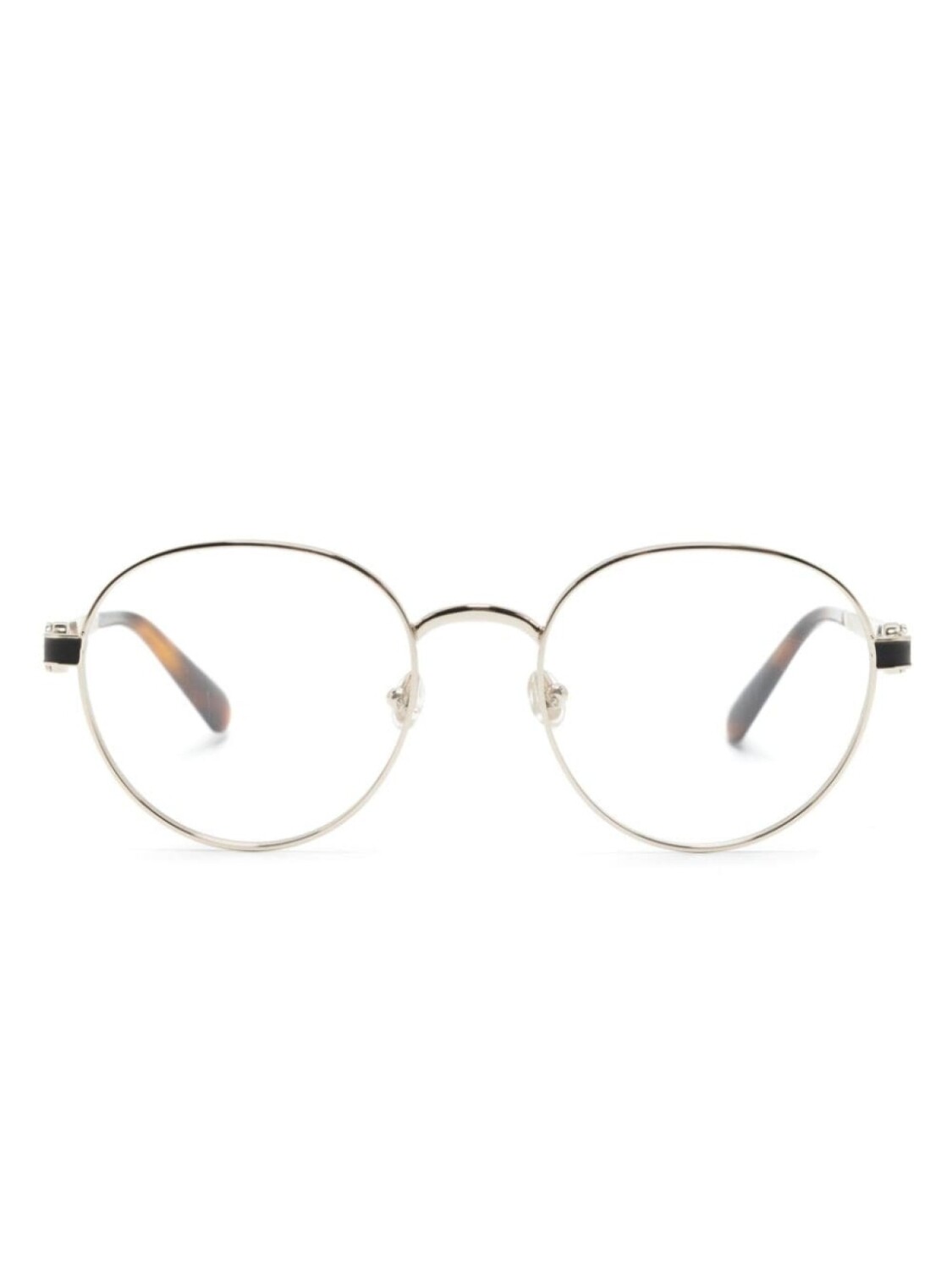 

Moncler Eyewear очки в круглой оправе с логотипом, золотой