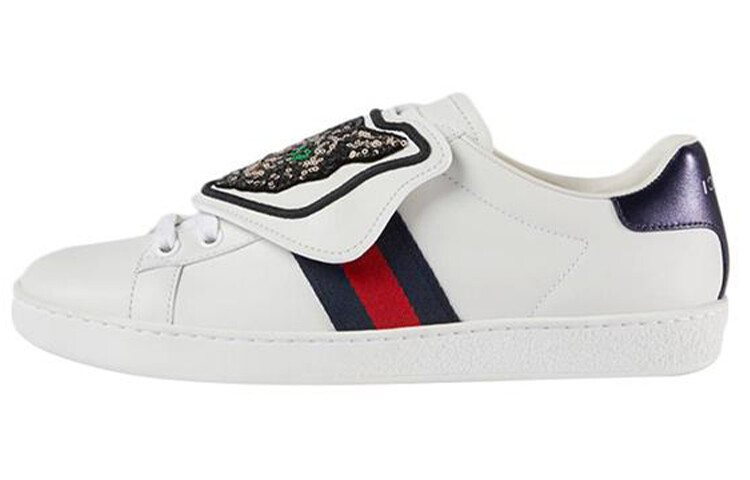 Кеды женские Gucci Cat, белый / фиолетовый