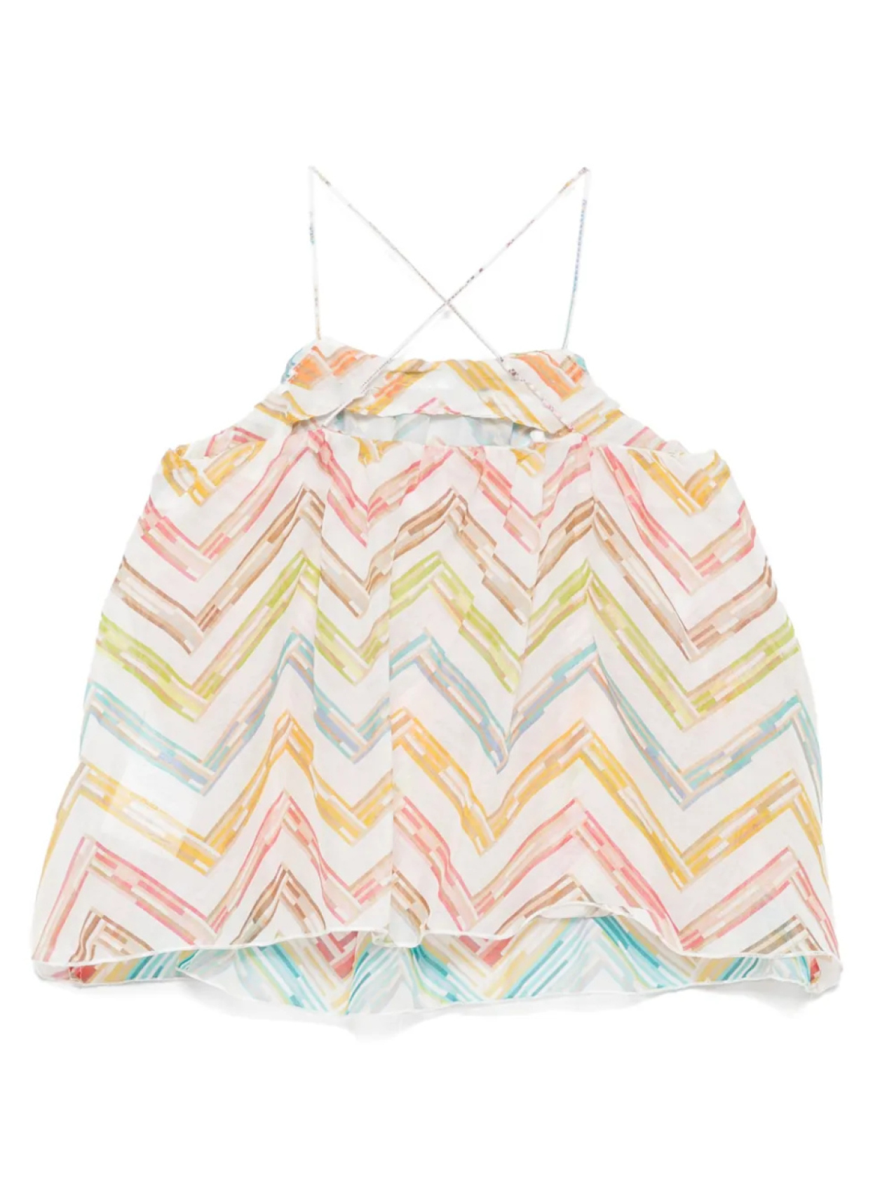 Блузка с зигзагообразным узором Missoni Kids, белый — фото 2