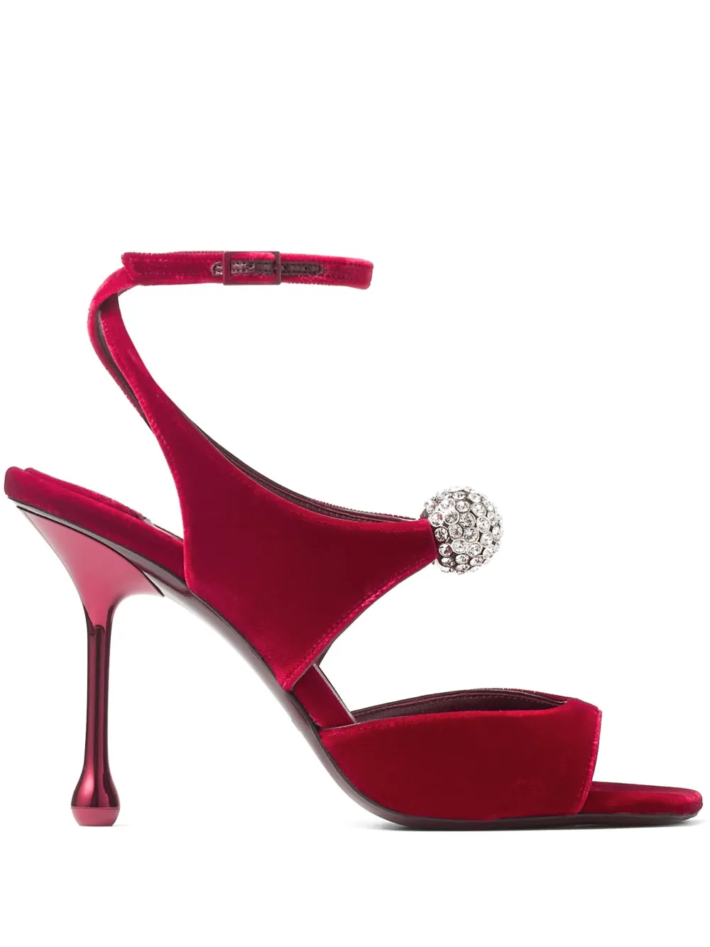 Босоножки с декором Orb JIMMY CHOO, красный