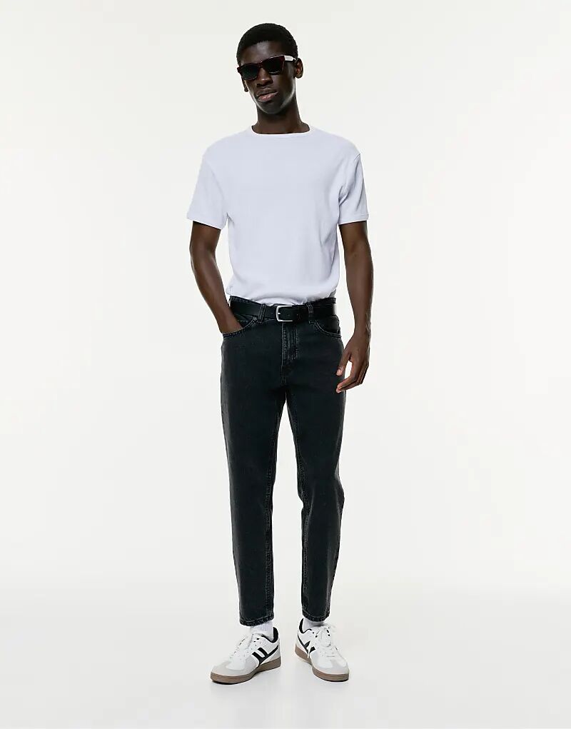 

Джинсы Pull&Bear Standard выцветшего черного цвета