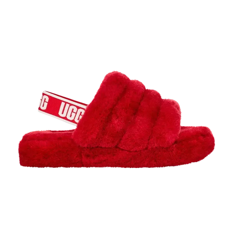 Сланцы UGG Fluff Yeah Slide Kids, красный