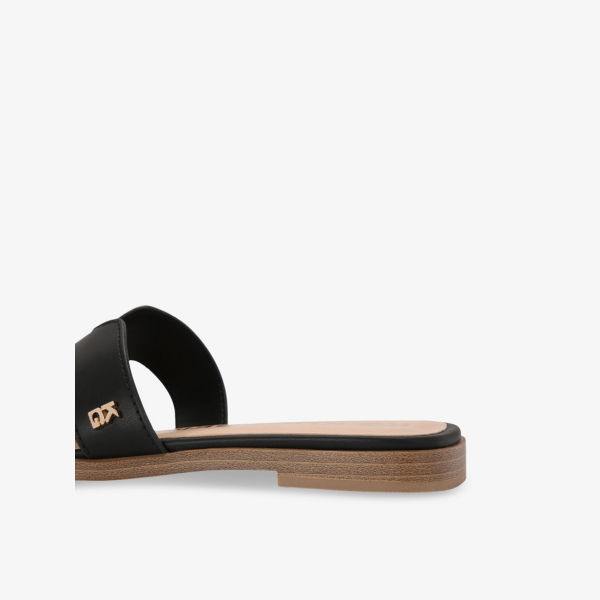 Сандалии на плоской подошве Kg Kurt Geiger Raven из искусственной кожи, черный — фото 4