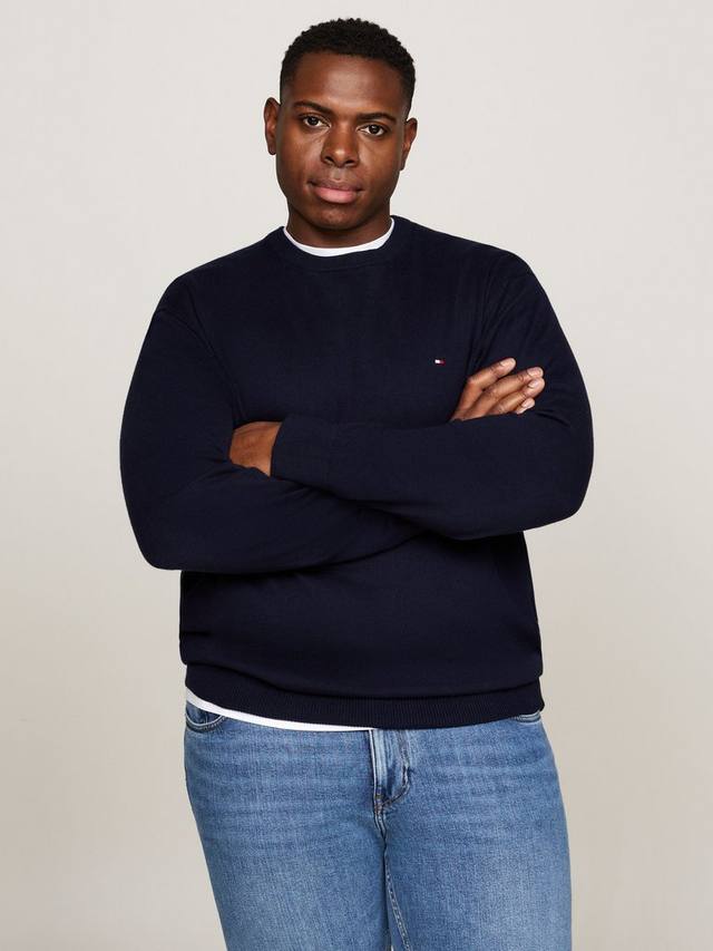 

Джемпер с вышивкой флага из смесового кашемира Plus Tommy Hilfiger, Navy