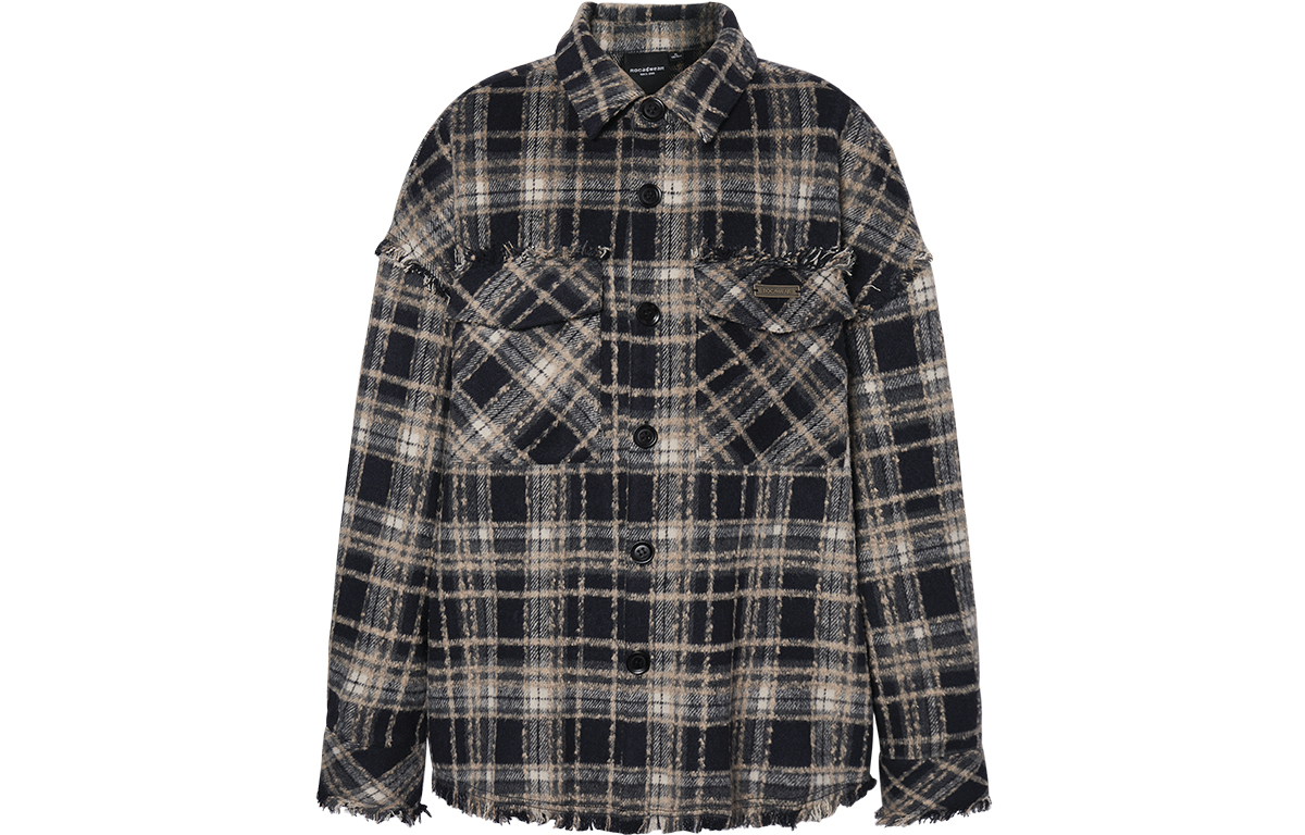 

Рубашка унисекс ROCAWEAR, Gray Black Plaid