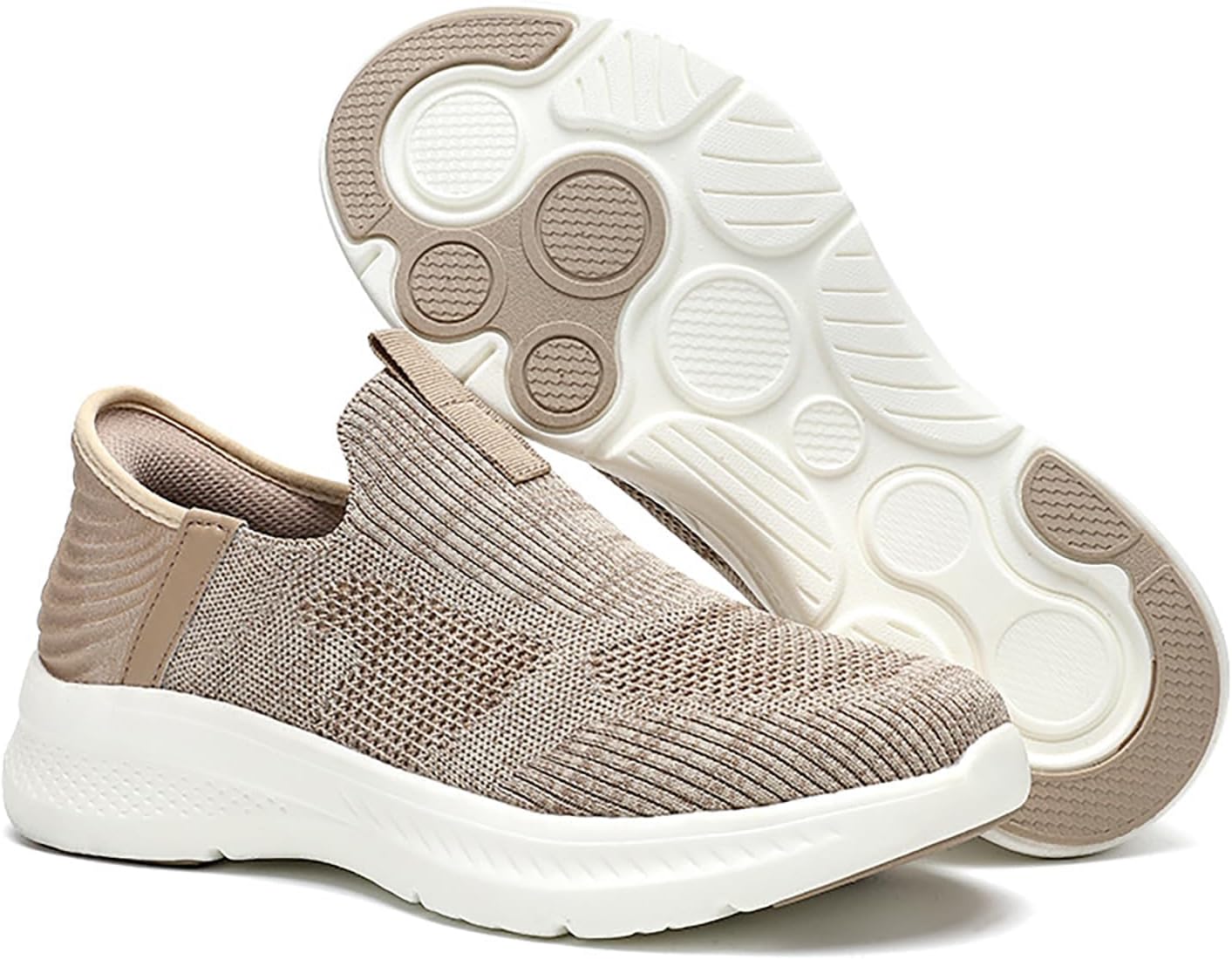 

Мужские ортопедические кроссовки-слипоны с сеткой, поддержкой свода стопы, легкие, дышащие, мягкой подошвой, вязаные, для прогулок, отдыха, тенниса, тренировок, нескользящие Hdfdb, хаки