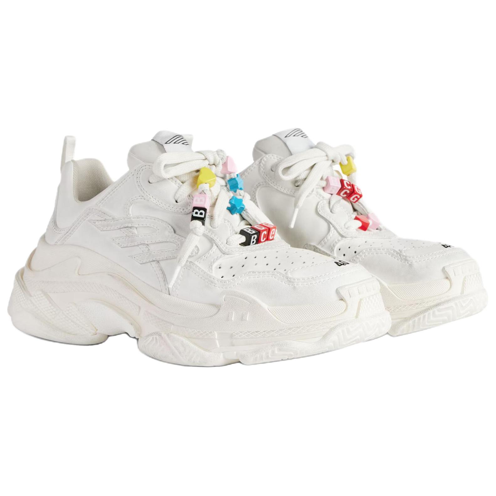 Balenciaga Тройные S низкие массивные кроссовки женские white — фото 4
