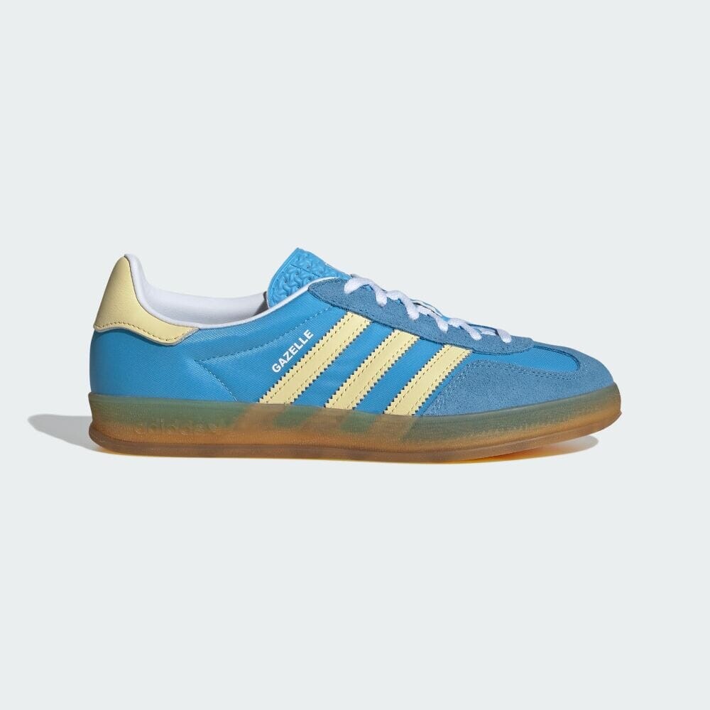 

Кроссовки Adidas GAZELLE INDOOR, цвет Semi Blue Burst/Almost Yellow/White