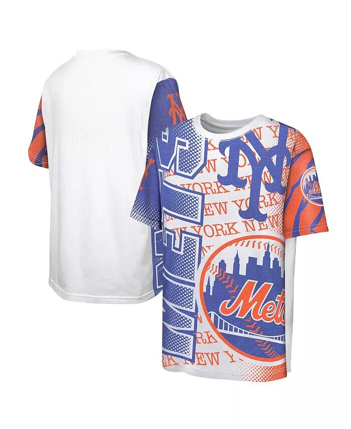 

Футболка Big Boys and Girls White New York Mets Impact Hit Bold Outerstuff