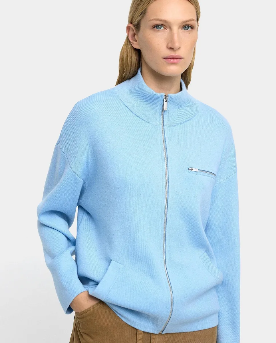 

Женский вязаный кардиган на молнии однотонный Parfois, синий