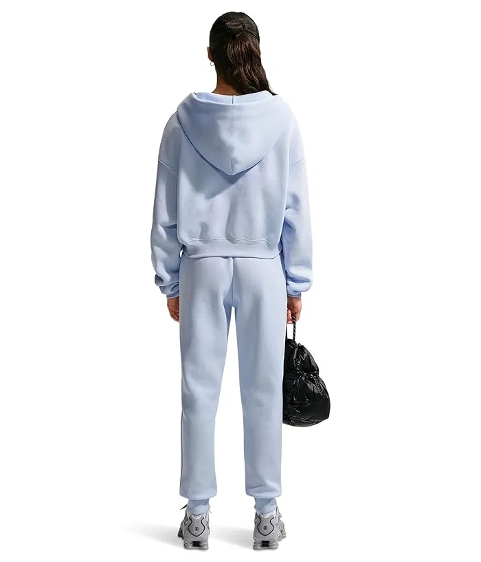 Худи Nike Sportswear Phoenix Fleece Oversized Crop Henley, Hydrogen Blue/Sail — фото 3