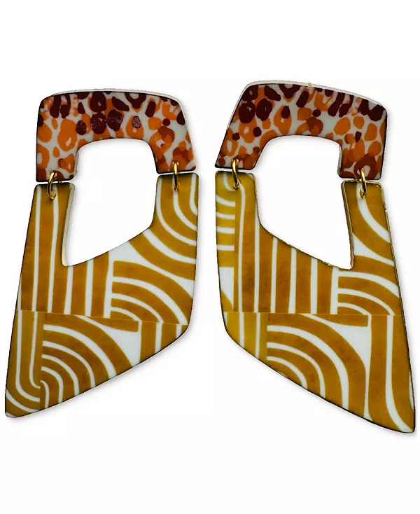 

Серьги Raquel с подвесками и абстрактными узорами Swanky Designs, purple