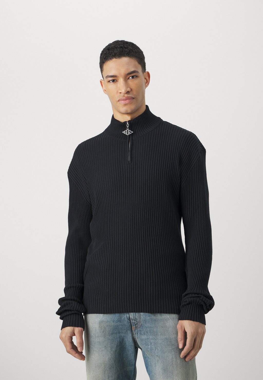 

Свитер Halfzip With Diamond Unisex Han Kjøbenhavn, черный