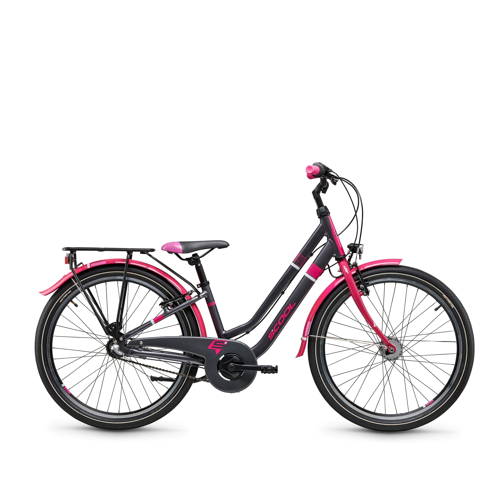 

Детский велосипед S'COOL Junior Bikes KinderfahrradchiX twin 24 дюймов 3-Gang Dark Grey/Pink