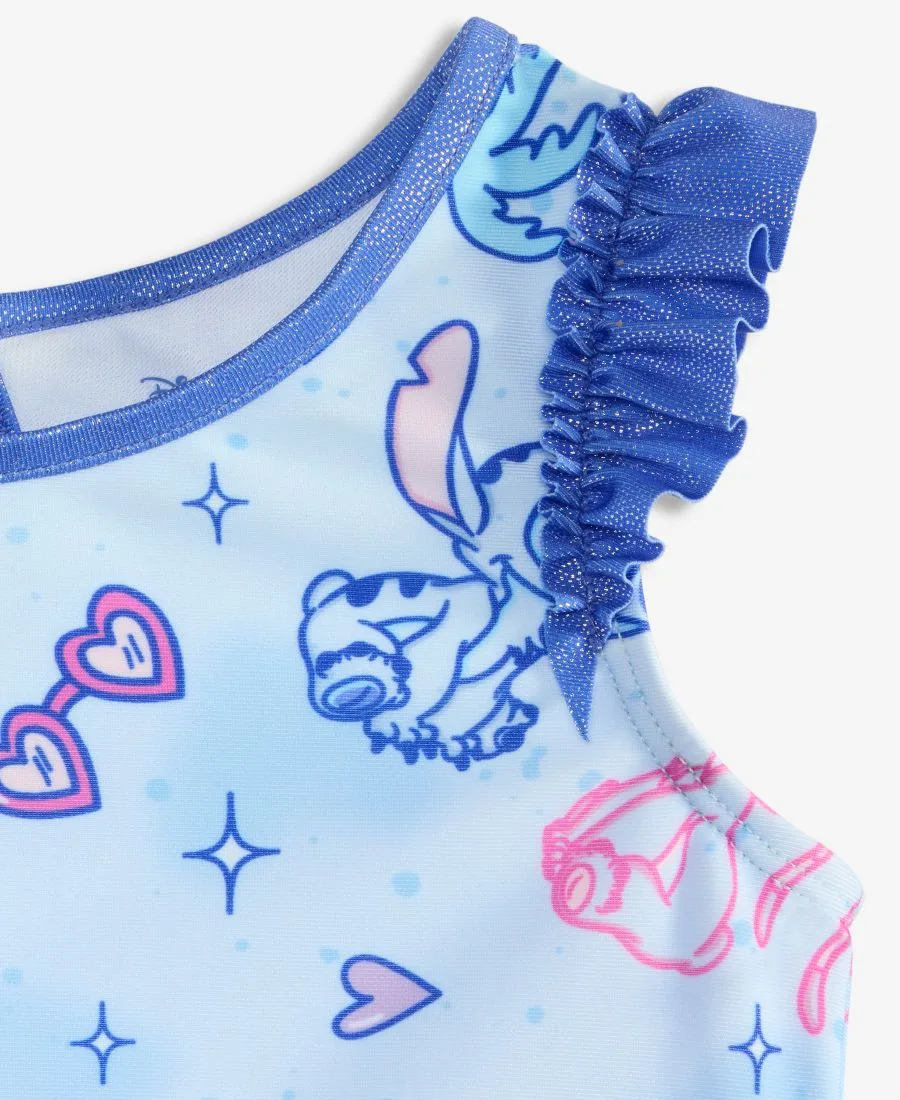 Купальник-танкини Stitch для девочек (2-6X), с принтом, комплект из двух частей Dreamwave, синий — фото 3
