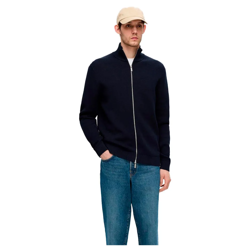 

Свитер Selected Dane full zip, синий