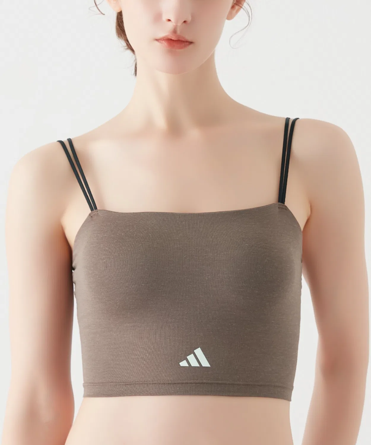 Мини-бра-ками Adidas с вставками, коричневый
