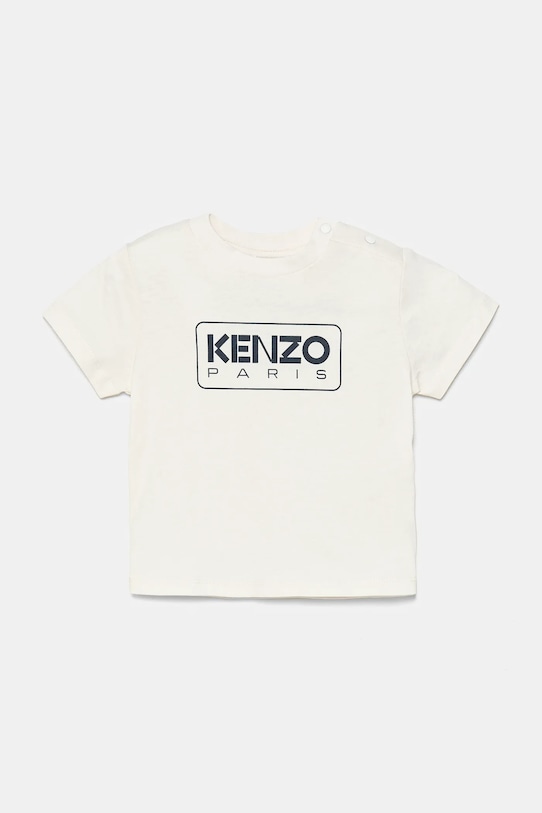 

Хлопковая футболка детская Kenzo Kids, бежевый