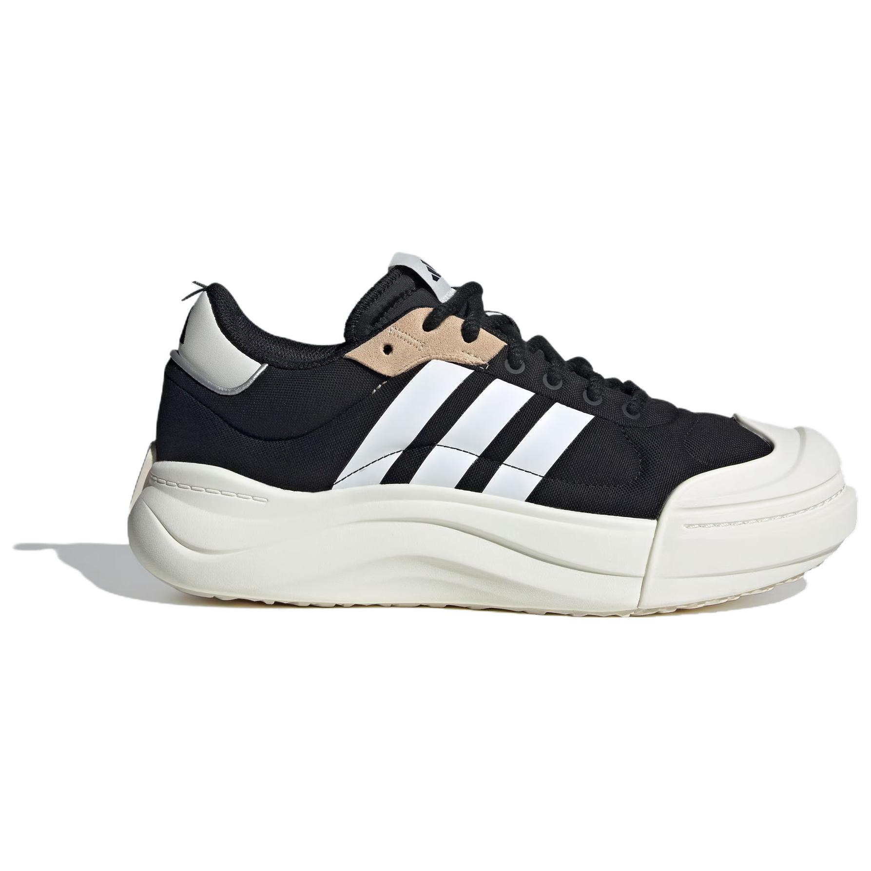 Adidas Мужские и женские повседневные кроссовки MAXXCOURT SPW с износостойким покрытием низкие черно-белые черный/ярко-белый/льняной зеленый, цвет Black/Bright White/Linen Green — фото 3