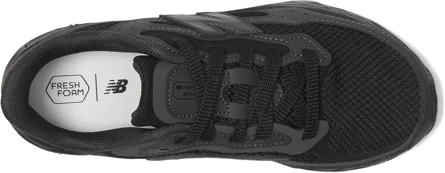 Детские кроссовки New Balance Fresh Foam Arishi Lux V1 на шнуровке (унисекс), черный — фото 2
