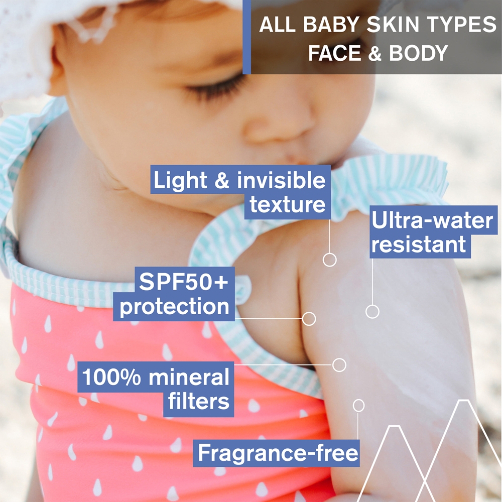 Bébé 1st Mineral Cream SPF 50+ Mineral Sunscreen Cream SPF 50+ Uriage, 50 мл — фото 3