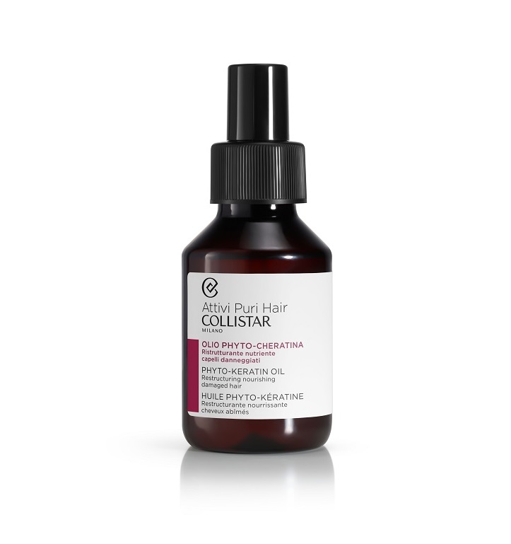 

Разглаживающее масло для волос attivi puri phyto-keratin oil restructuring nourishing Collistar, 100 мл
