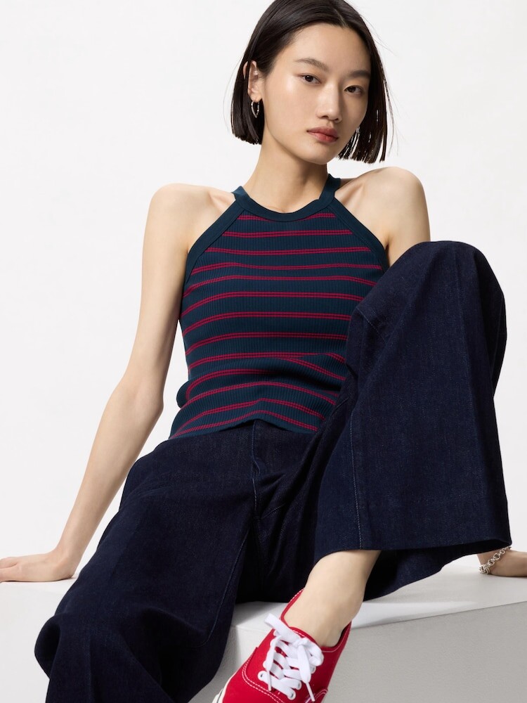 

Топ с бретельками Uniqlo, синий