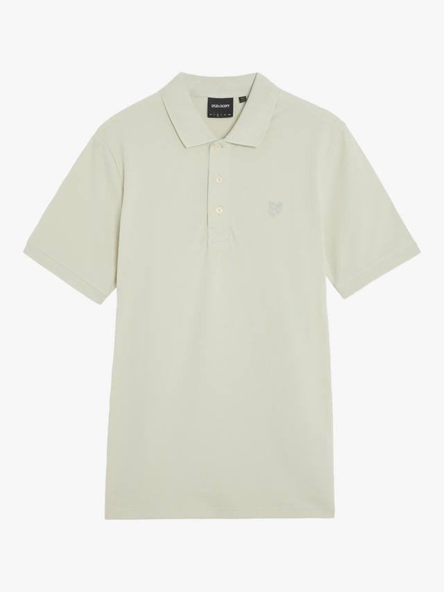 

Супертонкая хлопковая поло футболка Lyle & Scott, Celadon Tint