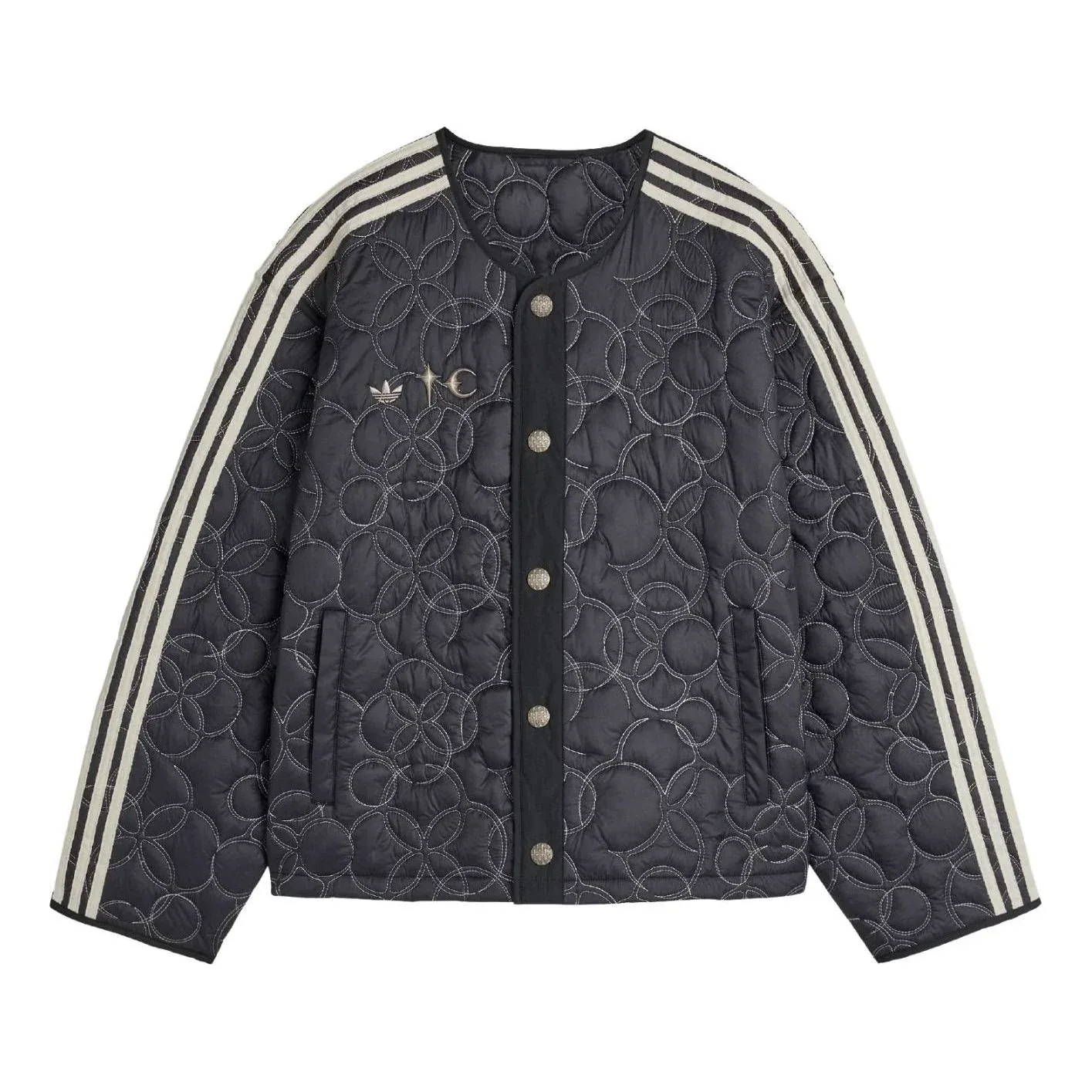Утепленная куртка-подкладка Adidas x Thug Club, азиатский размер, цвет «Черный серебристый металлик»