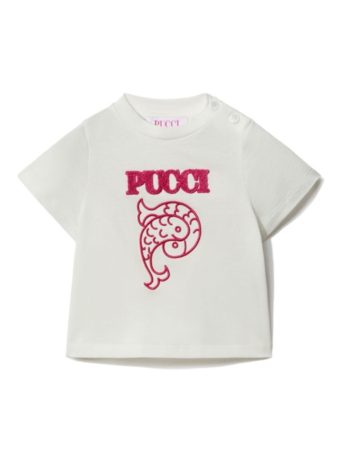 

PUCCI Junior футболка из вышитого хлопка, белый