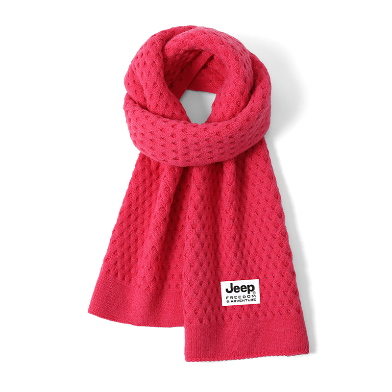 

Вязаный шарф Unisex Jeep, розовый красный