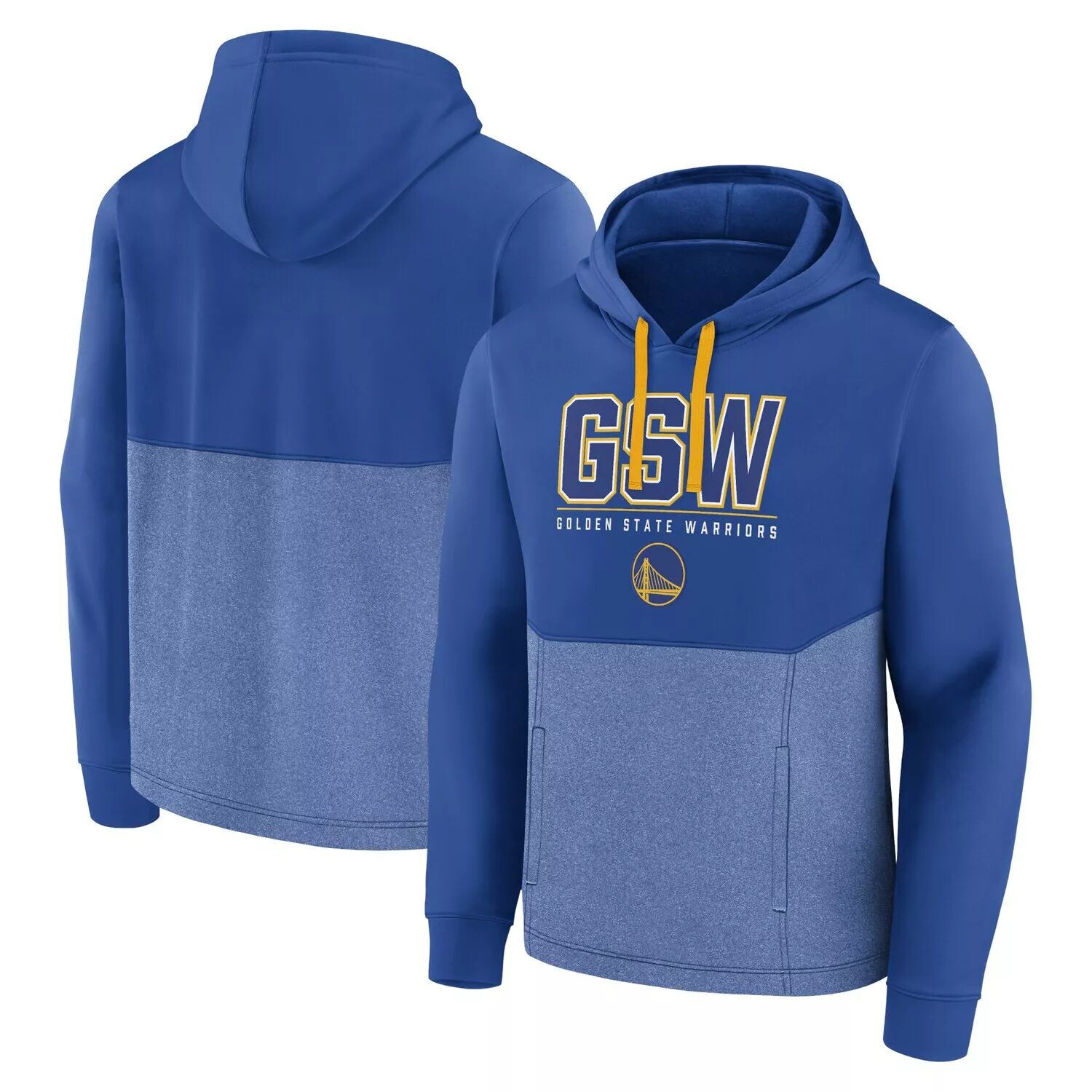 

Мужской фирменный пуловер с капюшоном Royal Golden State Warriors Successful Tri-Blend Fanatics