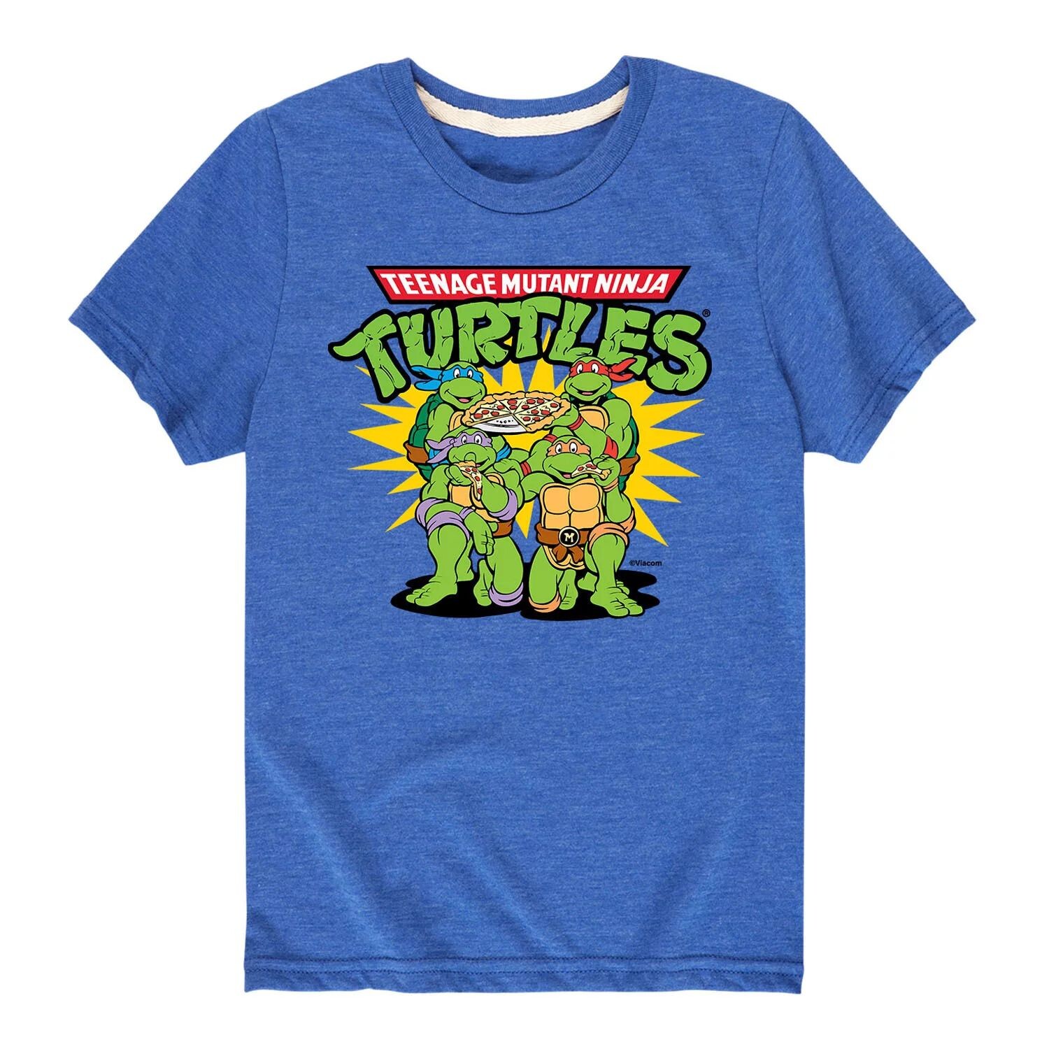 

Футболка с рисунком TMNT Pizza Dudes для мальчиков 8–20 лет Nickelodeon, синий
