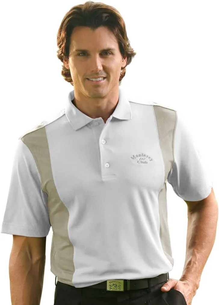 

Monterey Club мужская поло с цветными блоками и двойным отражением #1025