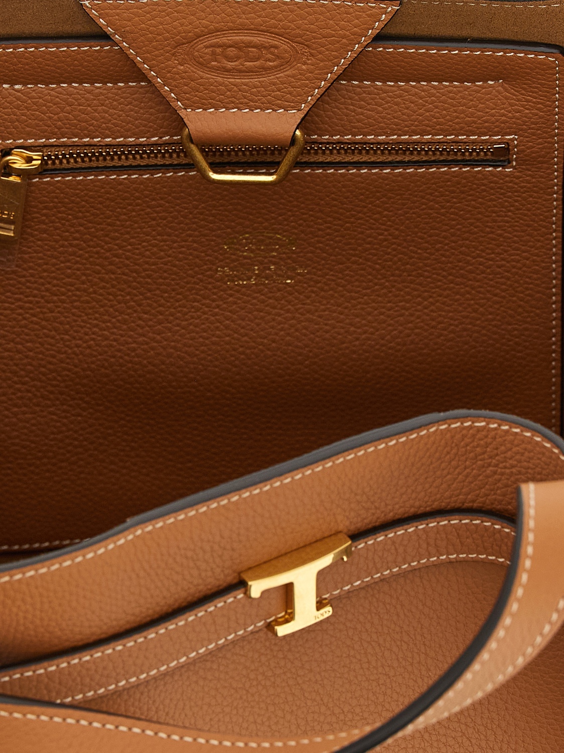 Малая шоппинг-сумка 'Tim' TOD'S, коричневый — фото 4