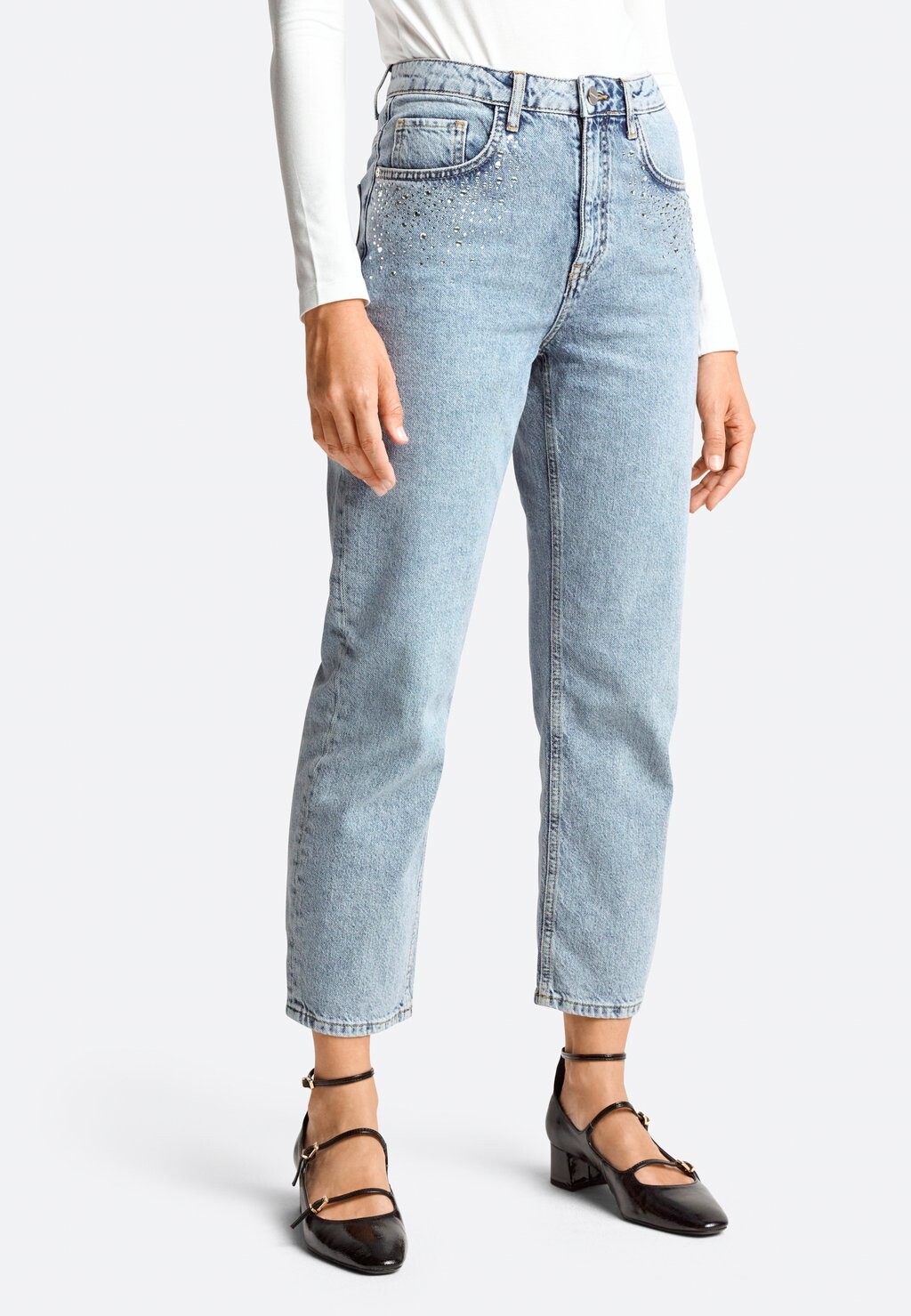 

Джинсы прямого кроя IN CROPPED Rich & Royal, синий деним
