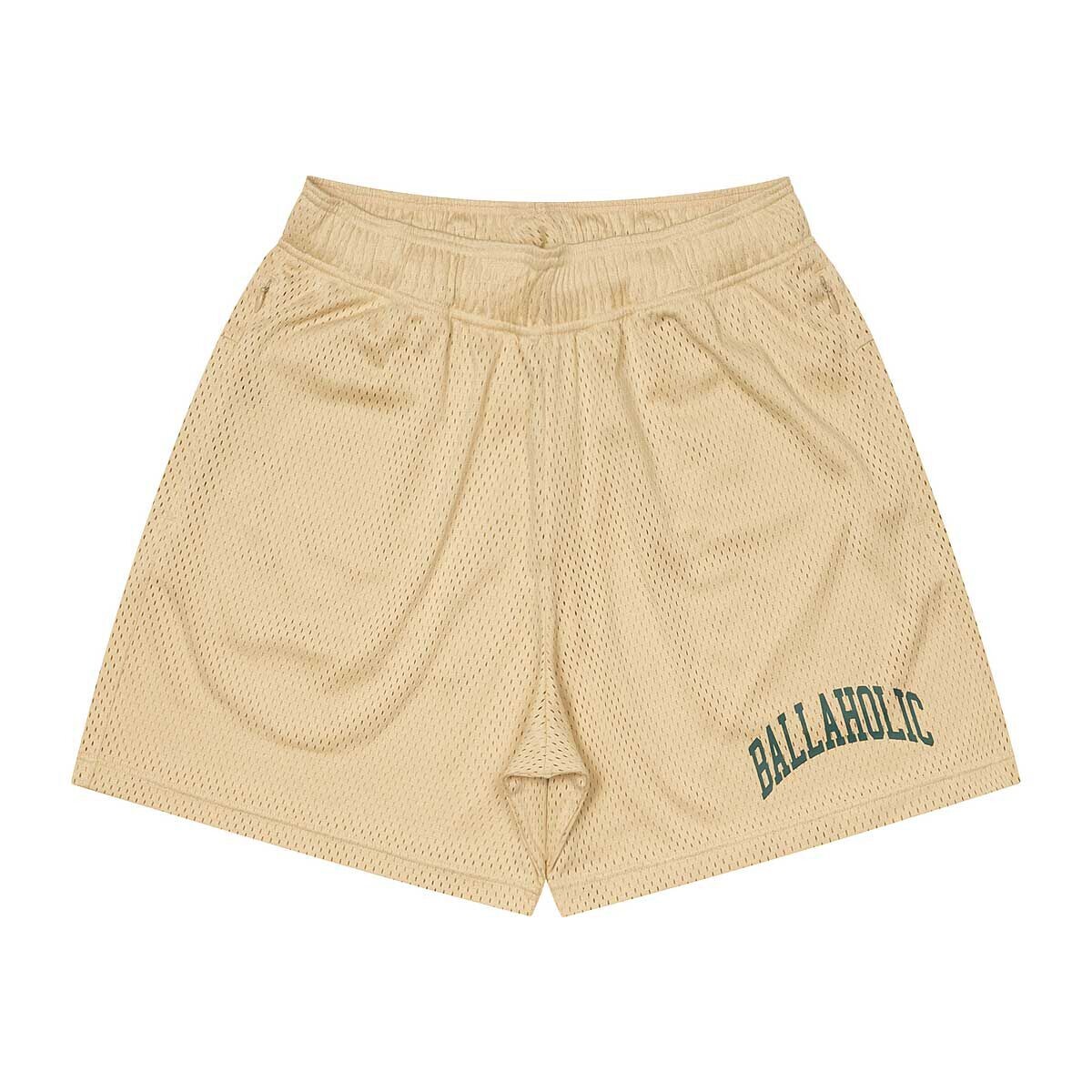 

Шорты College Logo Mesh Zip Shorts Ballaholic, цвет Beige