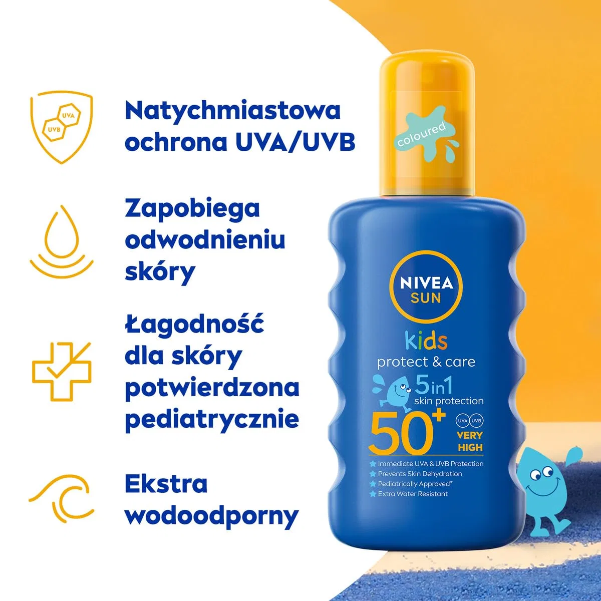 Детский солнцезащитный спрей «Sun Kids Protection & Care», SPF 50+ от Nivea, 2 шт. Nivea — фото 3