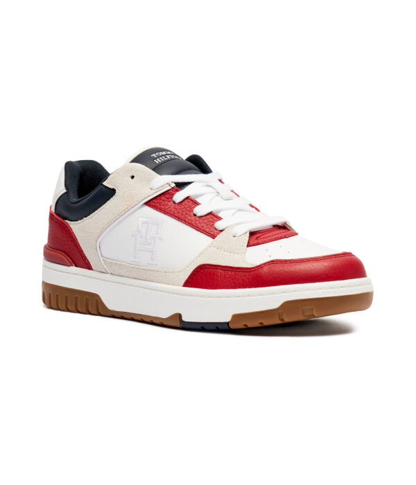 

Кеды кожаные Tommy Hilfiger Basket, красный / белый / синий