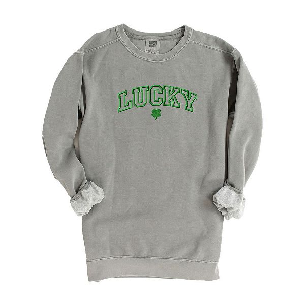 

Вышитый свитшот с клевером удачи Simply Sage Market, Grey, Серый, Вышитый свитшот с клевером удачи Simply Sage Market, Grey