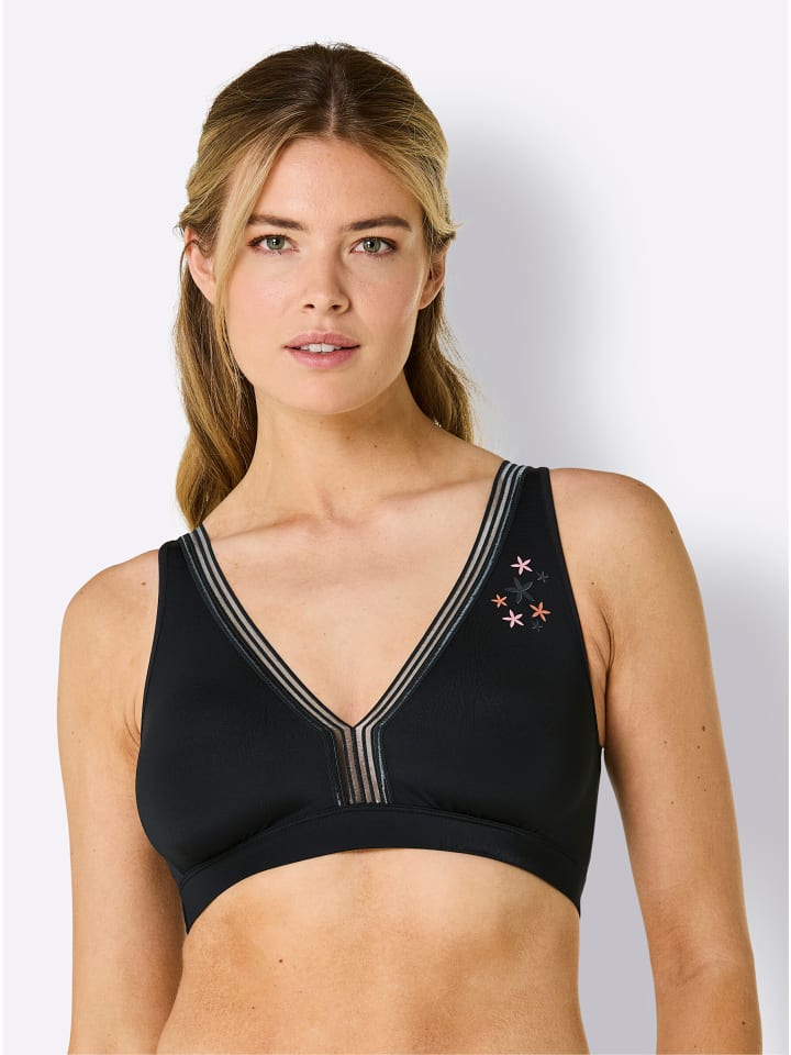 

WITT WEIDEN Черный бюстгальтер с принтом