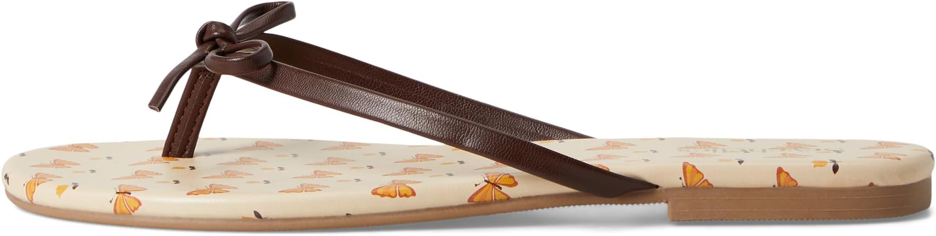Сандалии Seychelles Wish List Print V Leather Sandal, цвет Brown Butterfly — фото 4