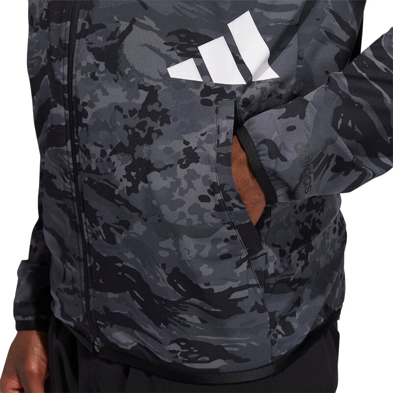 Толстовка с капюшоном для тренировок Freelift 3 bar, камуфляж Adidas, мультиколор — фото 4