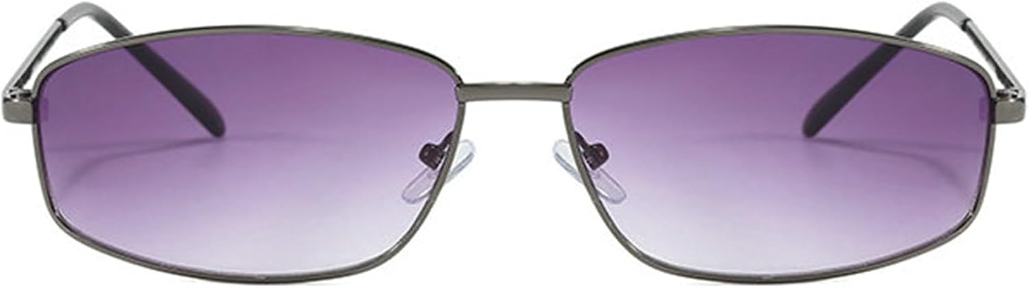 

Солнцезащитные очки Willochra Retro Small Rectangle Metal Frame для женщин, модные, сине-розовые линзы, защита от УФ-излучения UV400, для мужчин, в стиле панк, F28, C3