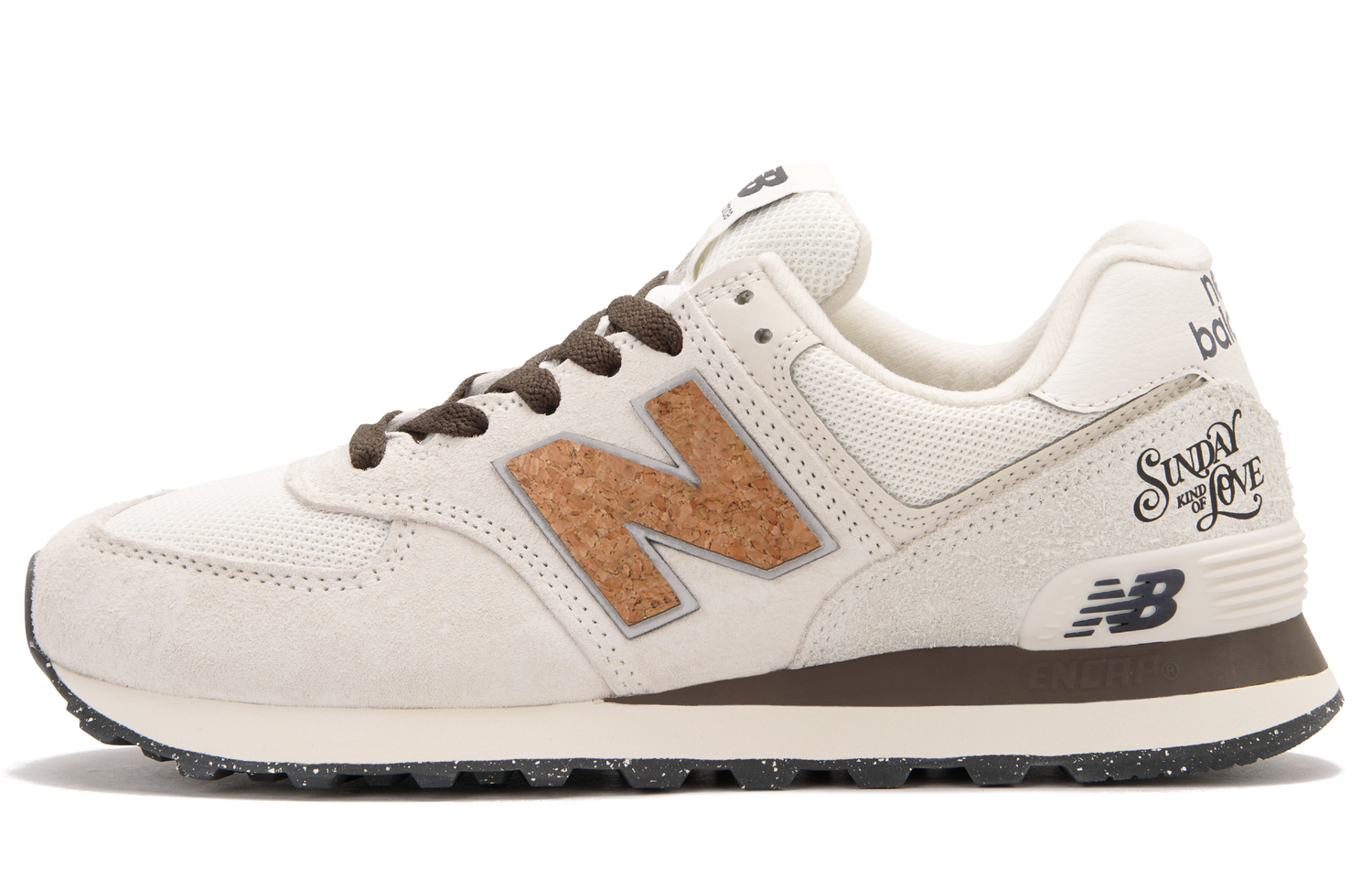 

New Balance Кроссовки NB 574 Low top Unisex бело-коричневые