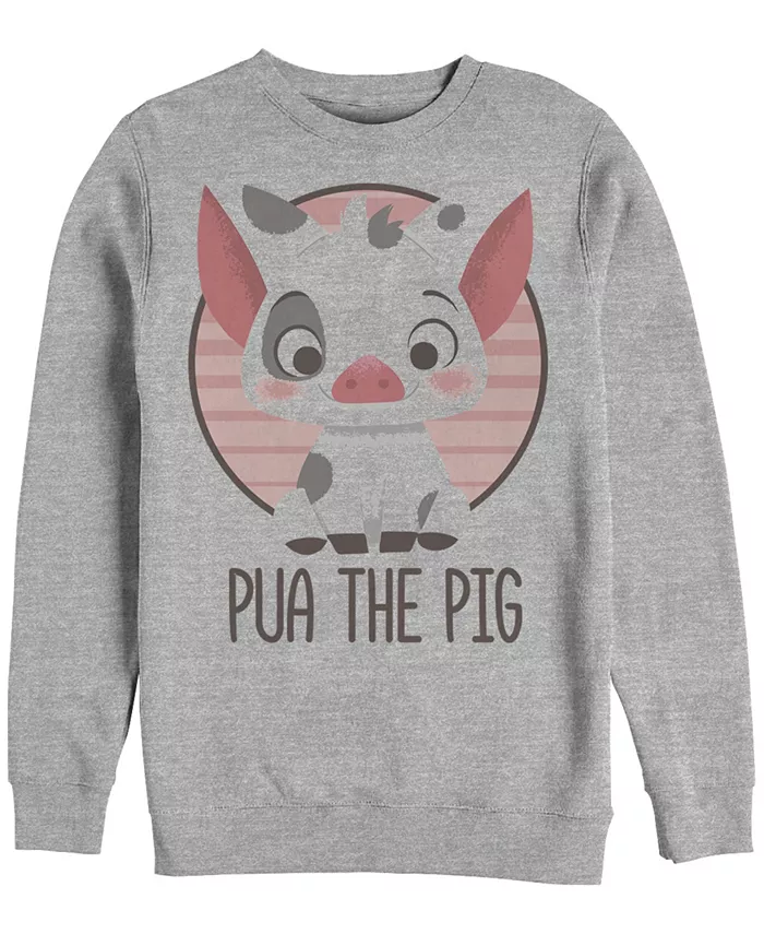 

Disney мужская толстовка с капюшоном Moana Pua the Pig, флисовая Fifth Sun, серый